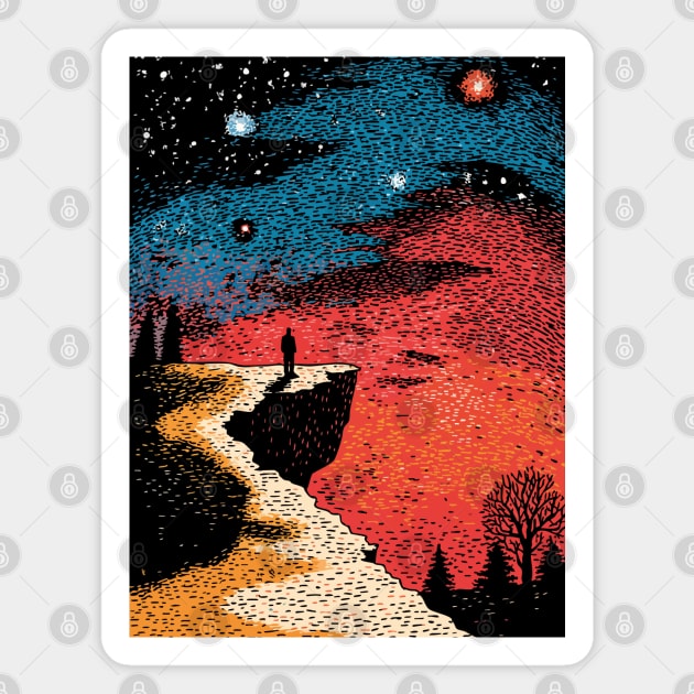 The Long Path | An Existential Journey Magnet by TuncGK